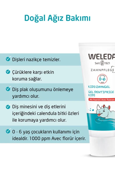 Weleda Çocuklar için Florürlü Bitki Özlü Doğal Diş Macunu 50ml (6-12 Yaş) - 2