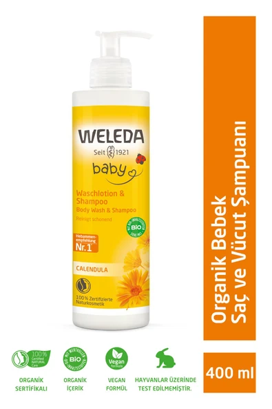 Weleda Calendula Özlü Organik Saç ve Vücut Şampuanı 400ml