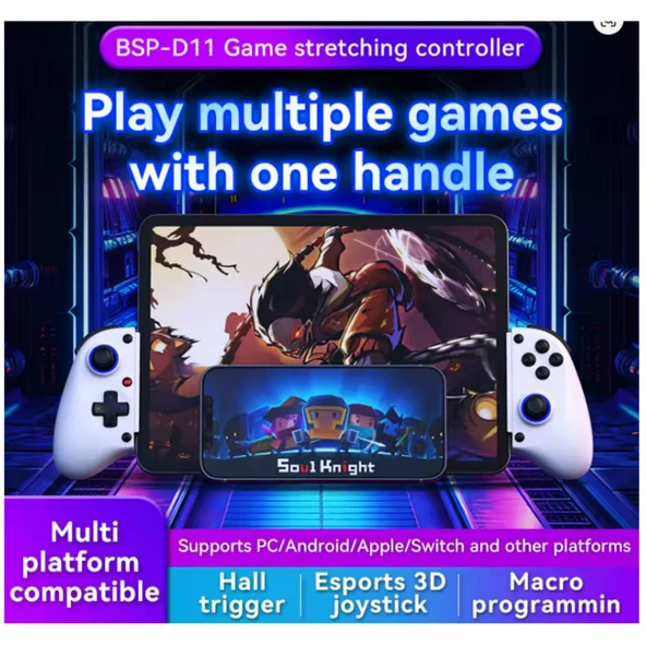 Ozmik BSP D11 Gamepad tetik Soğutma Oyun Denetleyicisi joystick PS Android IOS Beyaz - 4