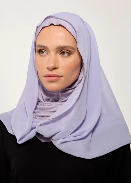 Eşarp - Şifonlu Şal - Gri - Resim 4