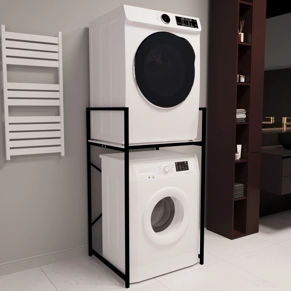 Banyo Rafı Çamaşır ve Kurutma Makinesi Dolabı Beyaz 1624 - 2