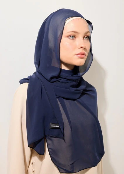HOUSE OF MODEST- LACİVERT ŞİFON ŞAL - 2