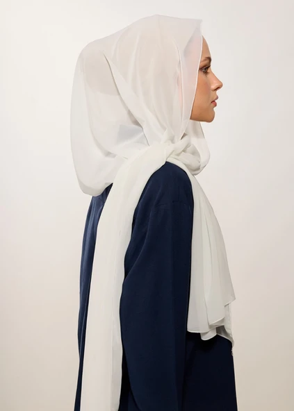 HOUSE OF MODEST- BEYAZ ŞİFON ŞAL - 3