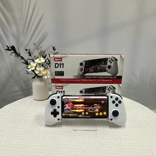 Ozmik BSP D11 Gamepad tetik Soğutma Oyun Denetleyicisi joystick PS Android IOS Beyaz - 2