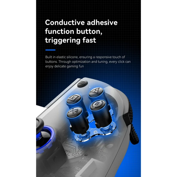 Ozmik BSP D11 Gamepad tetik Soğutma Oyun Denetleyicisi joystick PS Android IOS Beyaz - 6