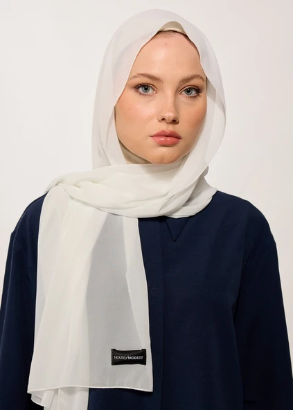 HOUSE OF MODEST- BEYAZ ŞİFON ŞAL - 2