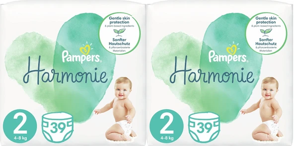 Prima Pampers Harmonie Bebek Bezi Beden:2 (4-8KG) Mini 78 Adet Ekonomik Ultra Fırsat Pk