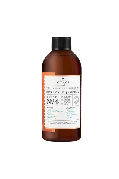 Otacı Lab Terapi No:4 Dökülme Kırılma Karşıtı Bitki Özlü Şampuan 250 Ml