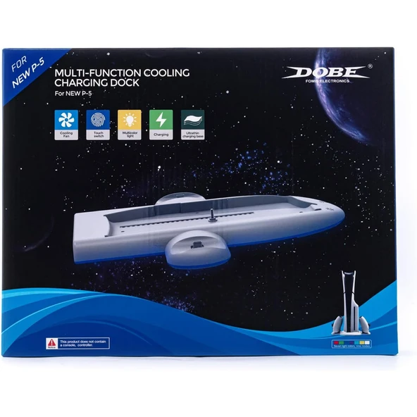 PS5 Slim için Wigearss Dikey Stand Soğutma Fanları 3 Seviyede Ayarlanabilir Fanlı Çok İşlevli Stand - 8