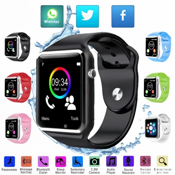YUES A1 Akıllı Saat iOS Android Uyumlu