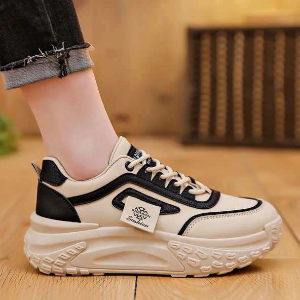 Kadın Günlük Düz Topuklu Ayakkabı (Haki) - Resim 6