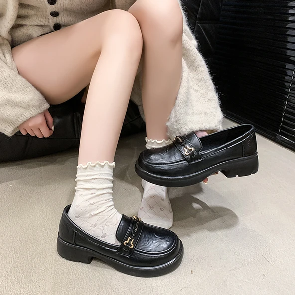 Kadın Loafer Ayakkabı (Siyah - Küçük - 5)