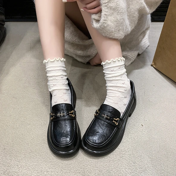 Kadın Loafer Ayakkabı (Siyah - Küçük - 2) - Resim 4