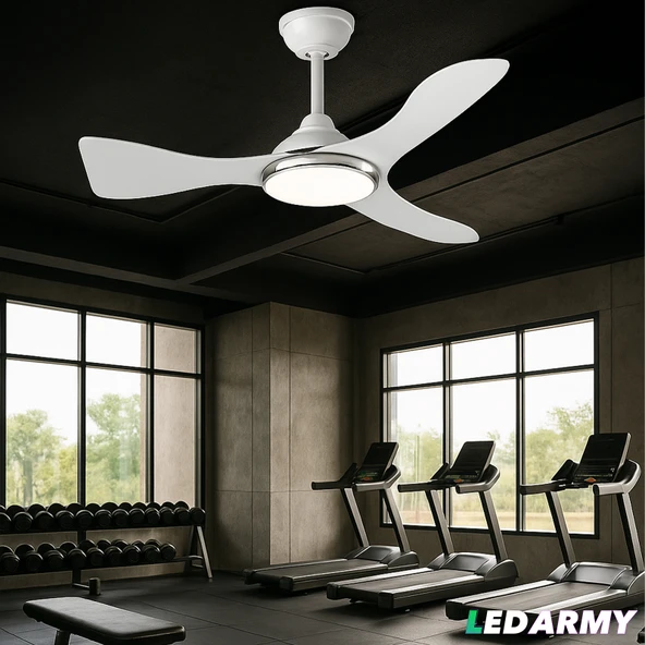 Cata CT-3000 Modern Tavan Vantilatörü Beyaz LED Işıklı ve Uzaktan Kumandalı LED Sessiz Motor Şık Tasarım 3 Renk Moduyla - 8