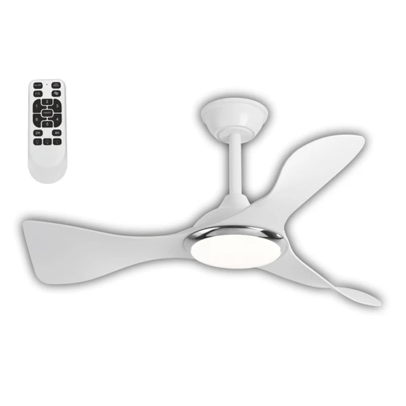 Cata CT-3000 Modern Tavan Vantilatörü Beyaz LED Işıklı ve Uzaktan Kumandalı LED Sessiz Motor Şık Tasarım 3 Renk Moduyla