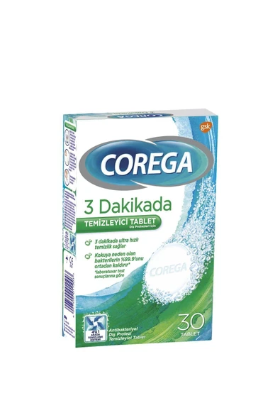 Corega Cleanser Bio Protez Temizleme Tableti 30'lu - 3