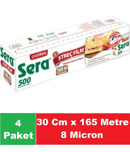 Sera Streç Film 30 Cm x 165 Mt 8 Micron x 4 Paket