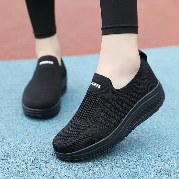Kadın Platform Loafer Ayakkabı (Siyah)