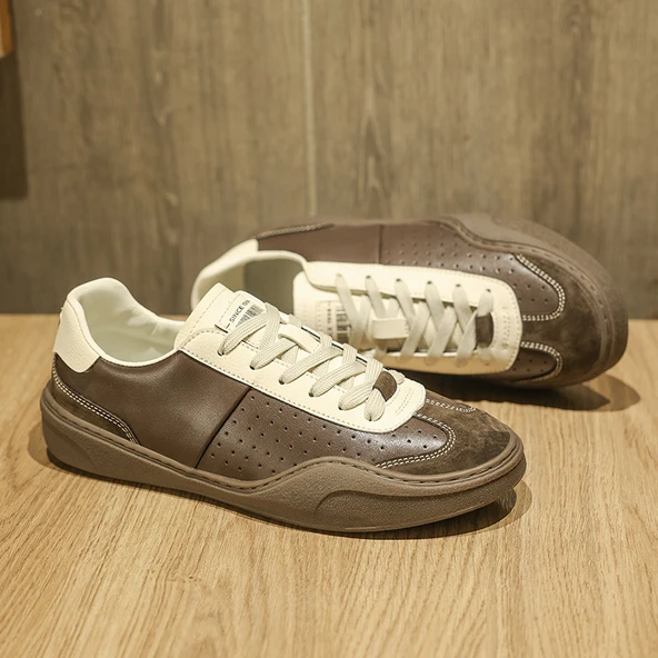 Unisex Retro Günlük Spor Ayakkabı (Pirinç Mantısı Rengi)