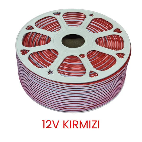 Hightek 12V Kırmızı Neon Şerit LED 100 Metre