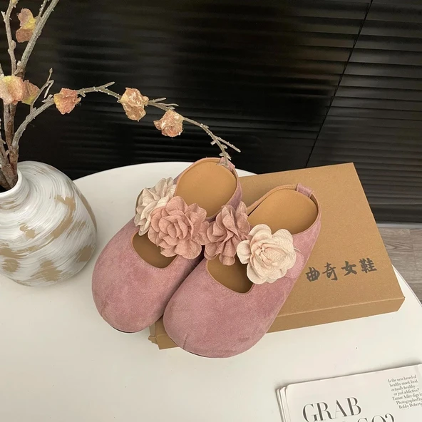 Kadın Platform Sandalet Terlik (Pembe)