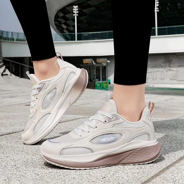 Unisex Hafif Koşu Ayakkabısı (Beyaz Buz Ay) - Resim 6