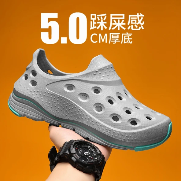 Unisex Yazlık Terlik Sandalet (Gri)