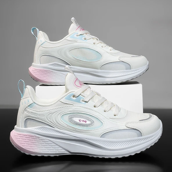 Unisex Hafif Koşu Ayakkabısı (Beyaz Buz Ay) - Resim 5