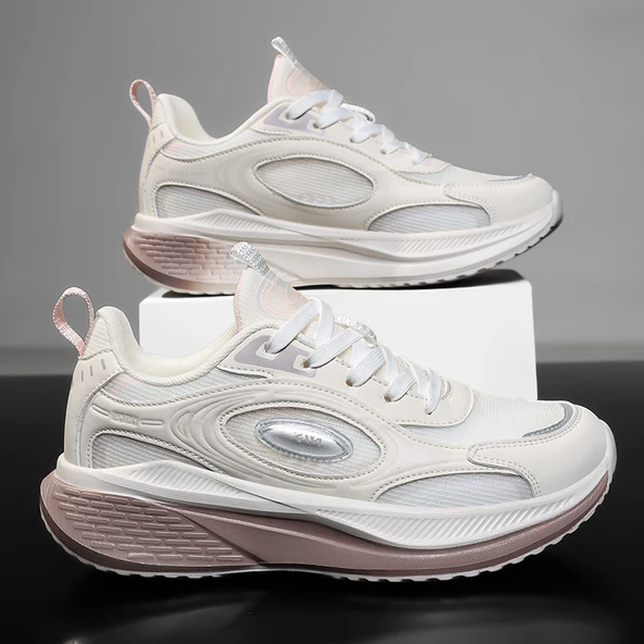 Unisex Hafif Koşu Ayakkabısı (Beyaz Buz Ay) - Resim 4