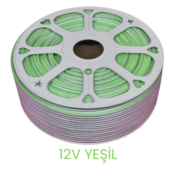Hightek 12V Yeşil Neon Şerit LED 100 Metre