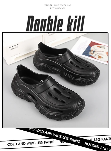 Erkek Terlik Sandalet - Kalın Tabanlı (Haki-2) - Resim 7