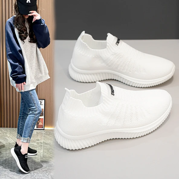 Kadın Günlük Slip-On Ayakkabı (Beyaz)