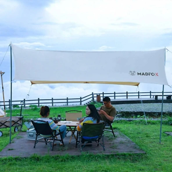 Çadır Brandası - Madfox - Güneş ve Rüzgar Koruma - OEM Kanvas Tarp 4*3 mt - 4