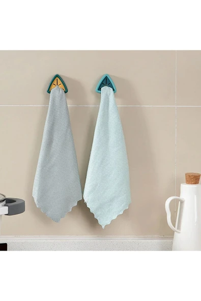 Askı Pratik Havlu Mutfak Askısı Havlu Tutucu Pratik Kendinden Yapışkanlı Askı Aparatı 4 Adet - 3