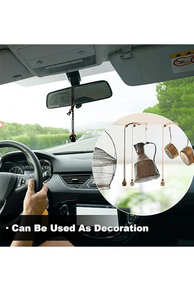 Sertifikalı Orijinal Şifa Seti Makrome Örgülü 7 Çakra Doğal Taş Kolye Ayarlanabilir - Kahve - 4