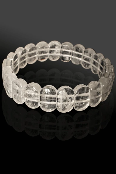 Sertifikalı Rolex Model AAA+ Gerçek Kristal Kuvars Taşı Bileklik - Resim 2