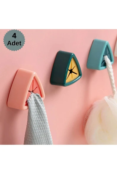 Askı Pratik Havlu Mutfak Askısı Havlu Tutucu Pratik Kendinden Yapışkanlı Askı Aparatı 4 Adet