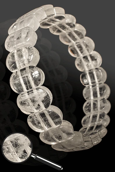 Sertifikalı Rolex Model AAA+ Gerçek Kristal Kuvars Taşı Bileklik ürün görseli