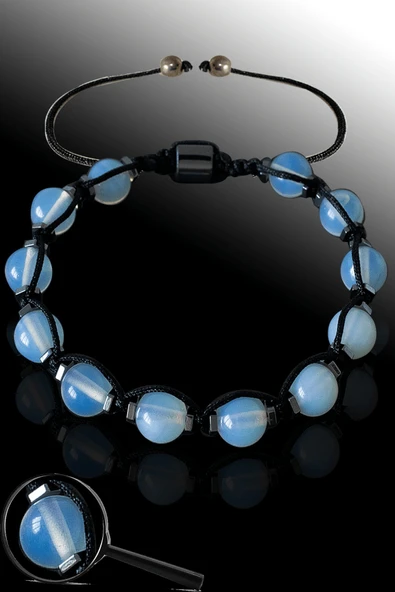 Sertifikalı AAA+ Kalite Gerçek Ay Taşı Bileklik - Ayarlamalı ürün görseli