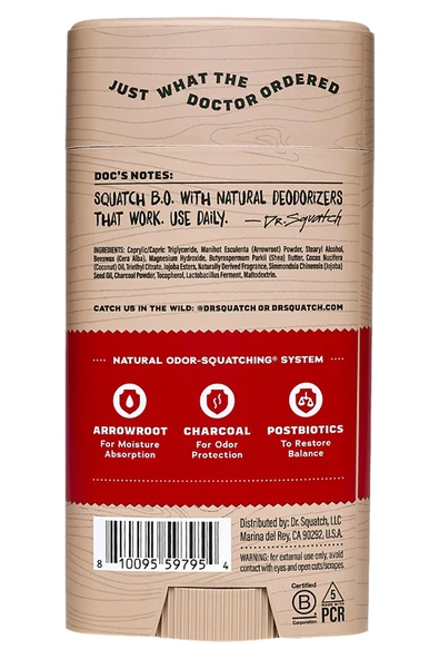 Dr. Squatch Sandalwood Summit Alüminyumsuz Stick Deodorant 75GR - 2