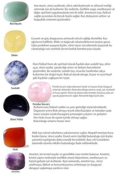 Sertifikalı Şifa Kolye Seti Makrome Örgülü 7 Çakra  Doğal Taş Kolye Ayarlanabilir - Gri - Resim 3