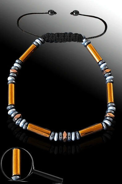 Sertifikalı AAA+ Rose - Silver Hematit Taşı Bileklik ürün görseli