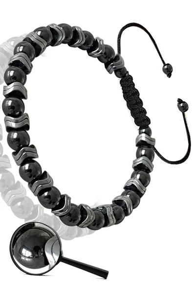 Sertifikalı Silver Hematit - Terahertz Taşı Bileklik (Ayarlamalı) - Resim 2