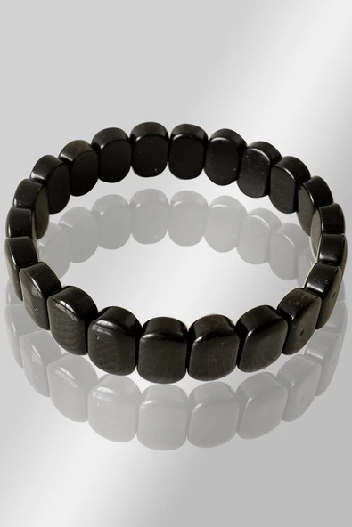 Sertifikalı Rolex Model AAA+ Gerçek Gold Obsidyen Taşı Bileklik - Resim 2