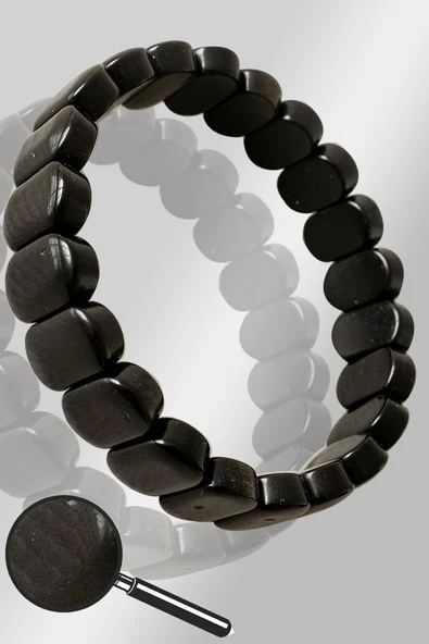 Sertifikalı Rolex Model AAA+ Gerçek Gold Obsidyen Taşı Bileklik ürün görseli