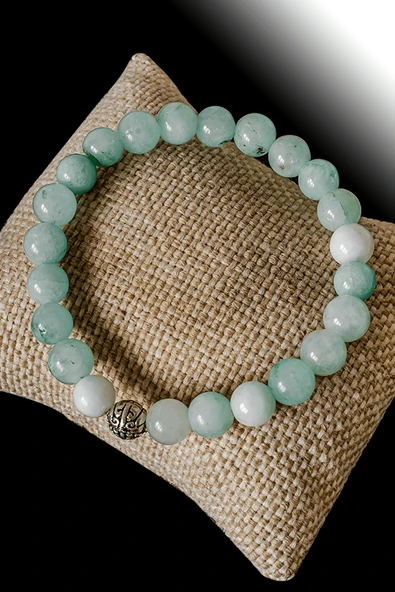 Sertifikalı Gerçek Akuamarin Taşı Bileklik - Gümüş Aparatlı ürün görseli