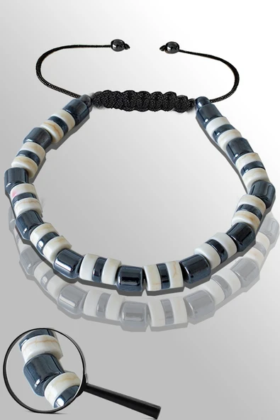 Sertifikalı Terahertz - Havlit Taşı Bileklik - Ayarlamalı ürün görseli