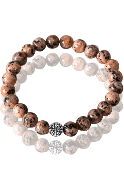 Sertifikalı Rodonit Taşı Bileklik - Gümüş Aparatlı ürün görseli