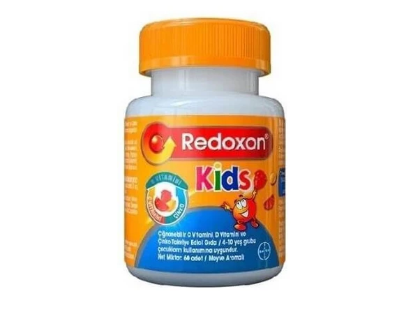 REDOXON KİDS ÇİĞNENEBİLİR C VİTAMİNİ, D VİTAMİNİ VE ÇİNKO TAKVİYE EDİCİ GIDA 60 TABLET