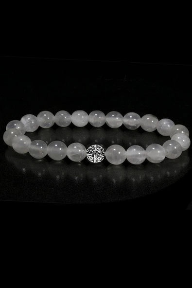 Sertifikalı 1.Kalite Gerçek Selenit Taşı Bileklik (Hakiki) - Resim 2